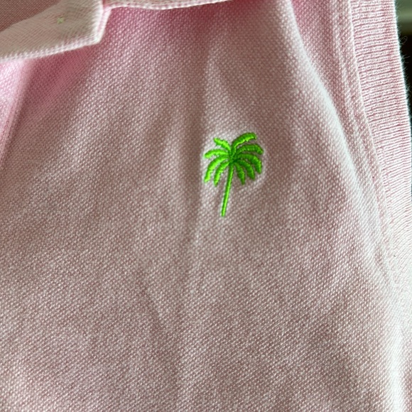 Vintage Lilly Pulitzer Pink Sleeveless Polo with Embroidered Palm Tree - Picture 5 of 5